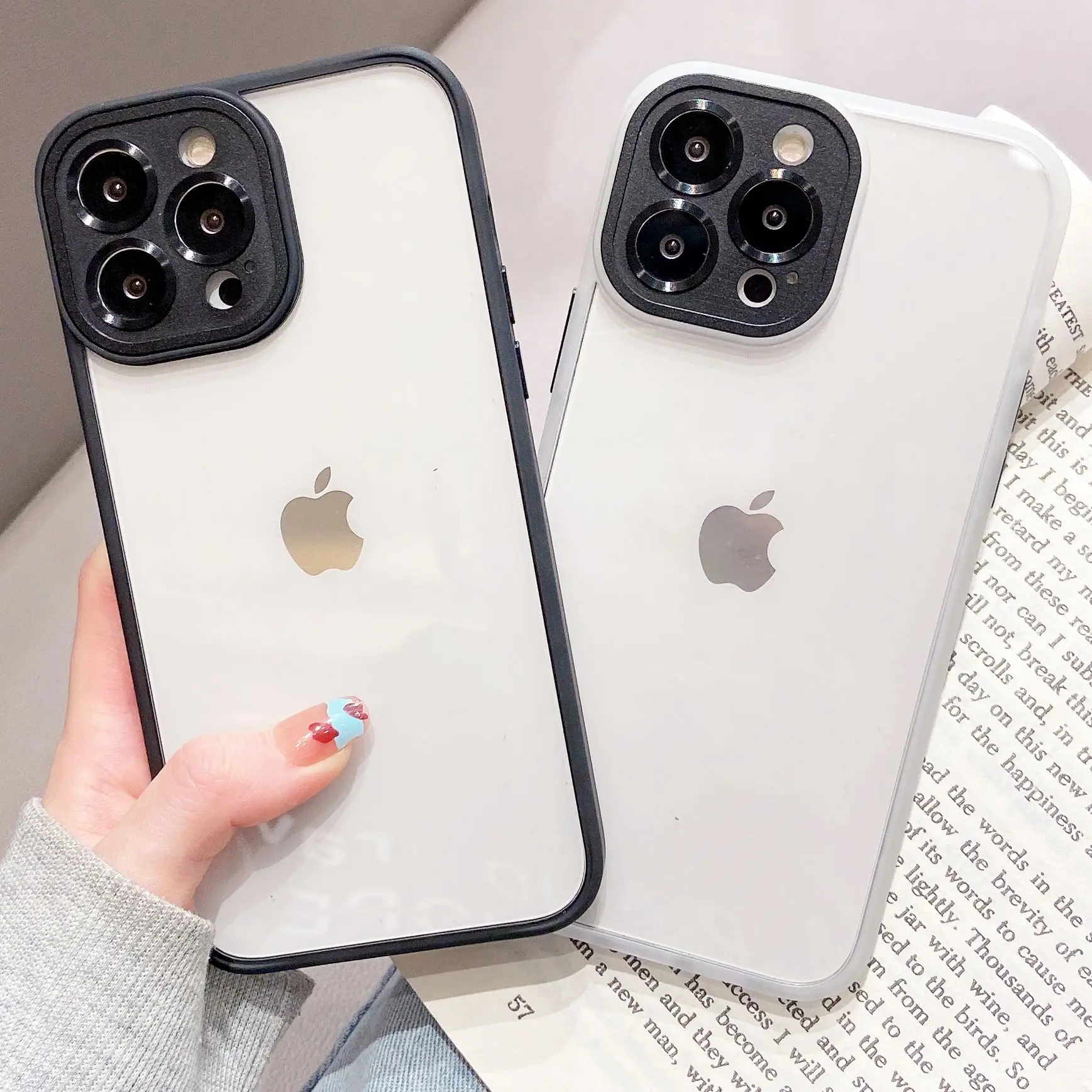

Чехол для iPhone 13 Pro Max, противоударный мягкий бампер, прозрачная задняя металлическая защита объектива, чехол для телефона iPhone 12 Pro Max, чехлы