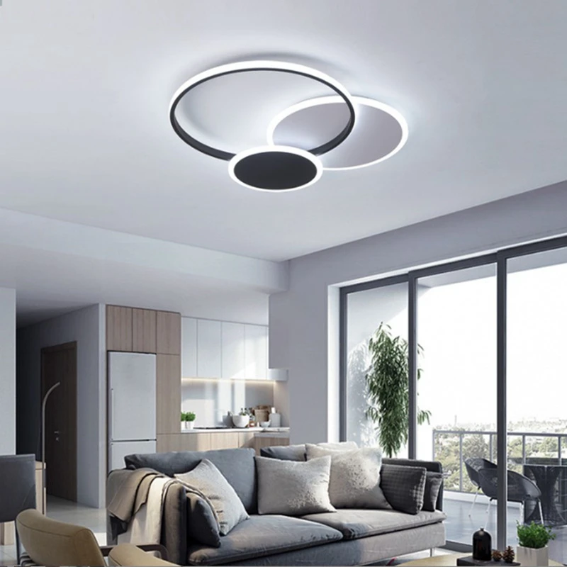 

Modern Smart LED With Alexa Ceiling Lamp Suitable for Living Room Bedroom Dining Room Study Room Simple Indoor Chandelier