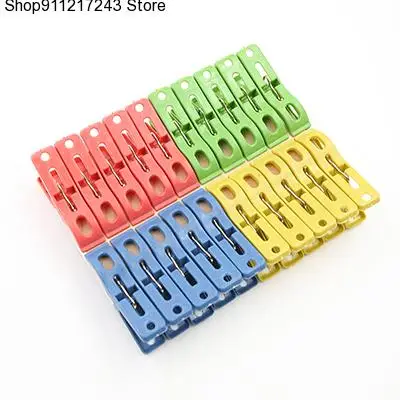 

Lovely New 20Pcs/Lot Laundry Clothes Pins Color Hanging Pegs Clips Heavy Duty Clothes Pegs Plastic Hangers Racks Clothespins