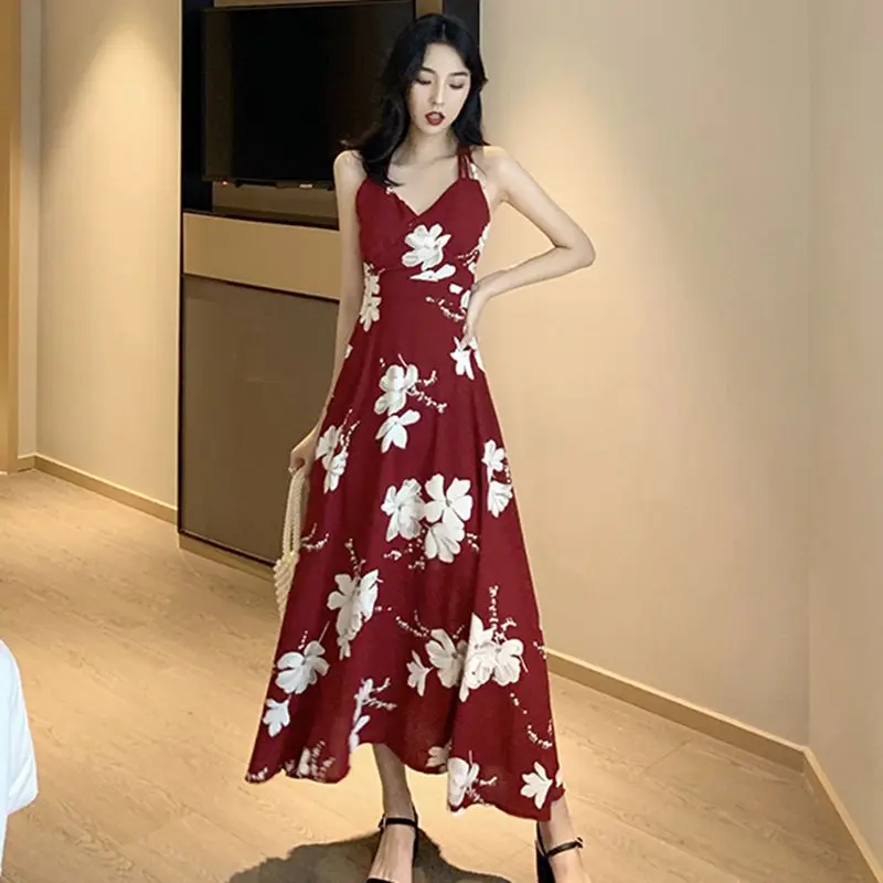 

Женское платье в стиле ретро, летняя пикантная тонкая кофта с новым узором, 2022