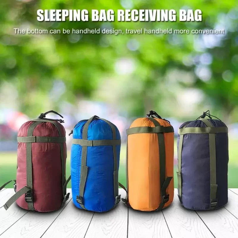 

High Quality Waterproof Compression Stuff Sack Outdoor Camping Sleeping Bag Nylon Storage Bag For Camping Travel Hiking 6 Color