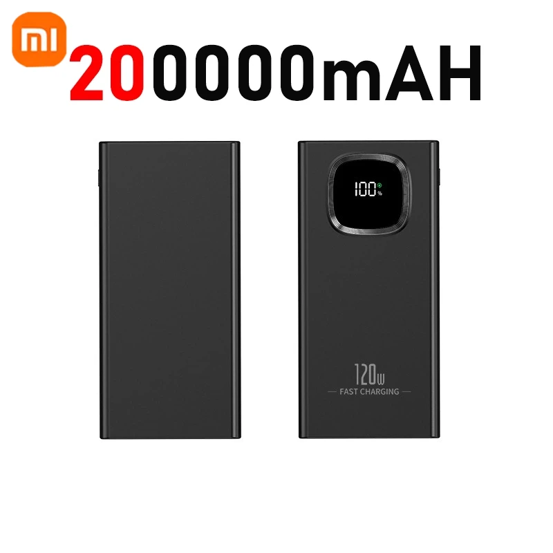 

Xiaomi 200000 мАч Power Bank 120 Вт быстрая зарядка сверхбольшая емкость цифровой дисплей портативный внешний аккумулятор для Iphone Samsung