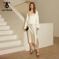 lilysilk spring 22 momme women silk shirt 2022 new femme retro batwing silk v neck blouse lady evening essentials free shipping