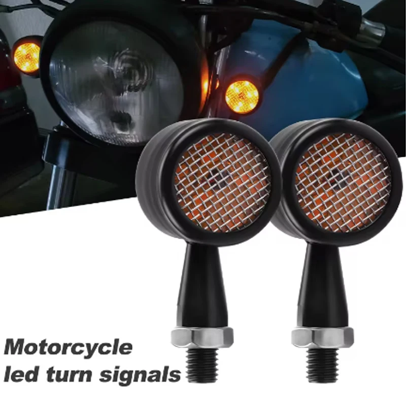 10 мм мотоциклетный ретро металлический мини-светодиодный указатель поворота с