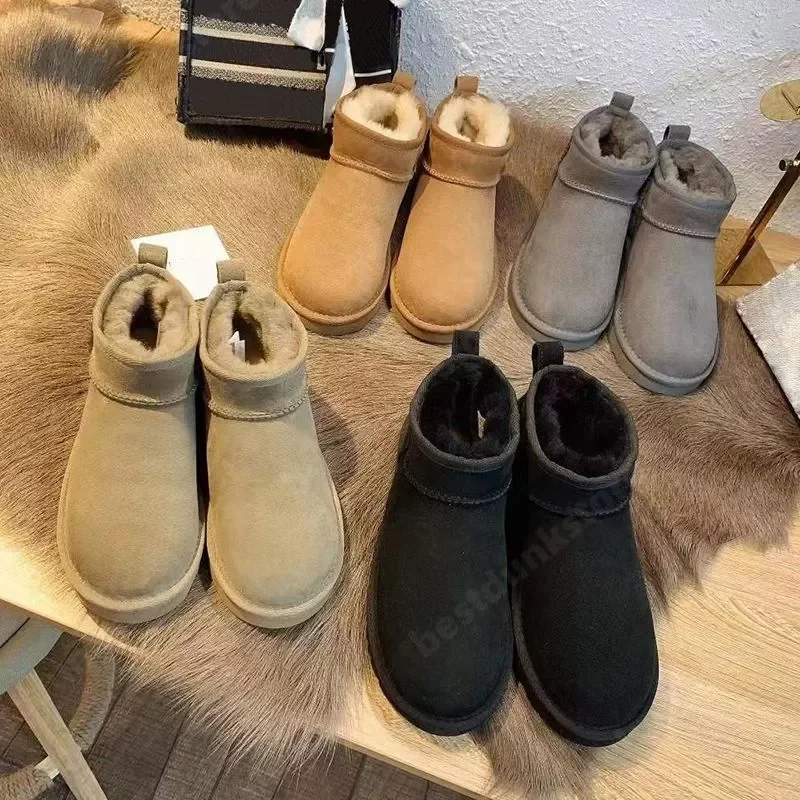

Women Australia Boots Tazz Tasman Designer Classic Ultra Mini Platform Boot Slippers Luxury Lady Winter Warm Fur Leather Suede
