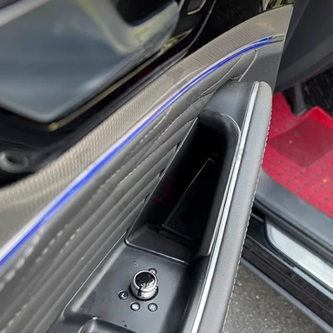 Для Hongqi HS5 2019-2024 автомобильный ABS передняя дверь внутренний подлокотник ручка двери многофункциональный ящик для хранения аксессуары