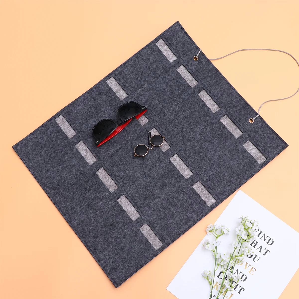 Портативная фетровая сумка для хранения солнцезащитных очков подвесная