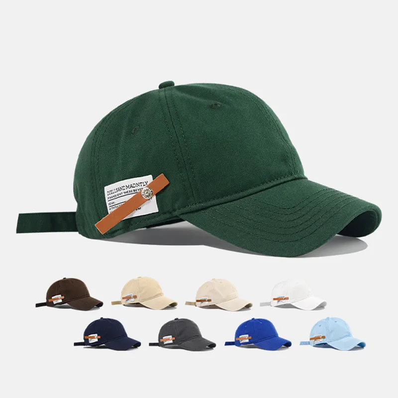 

Men and Women's Baseball Cap Solid Color Cotton Hat Side Marker Soft Top Sun Hat Kpop Leisure Cap Snapback Men Golf Hat New 2023