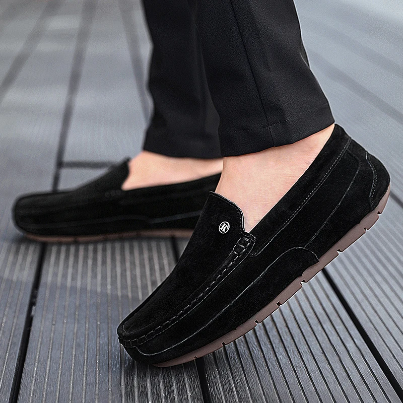 

Spring and Autumn Men's Italian Slip-on Shoes New Loafer for Men Suede Men's Shoes Casual Flats Mens Loafers Luxury Moccasins