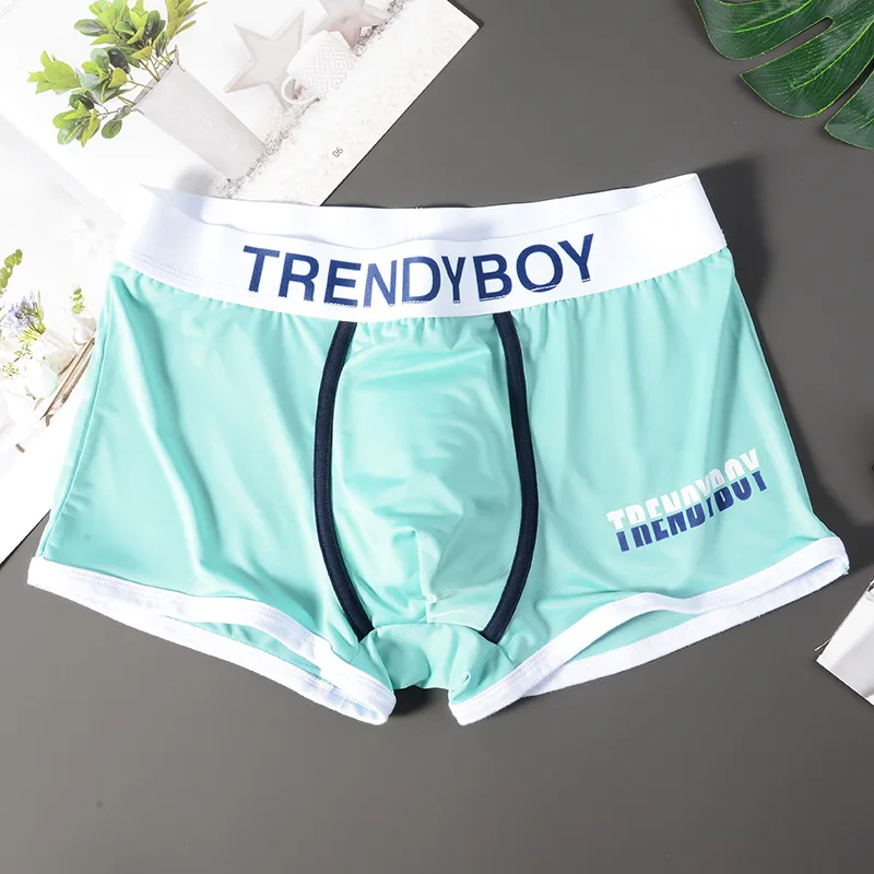 Cuppedia Men'S Summer Ice Silk Printed Boxer Shorts