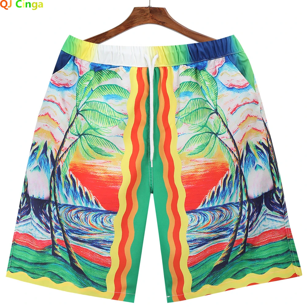 

Fashion Print Drawstring Shorts Men's New Summer Shorts Men Half Length Pants