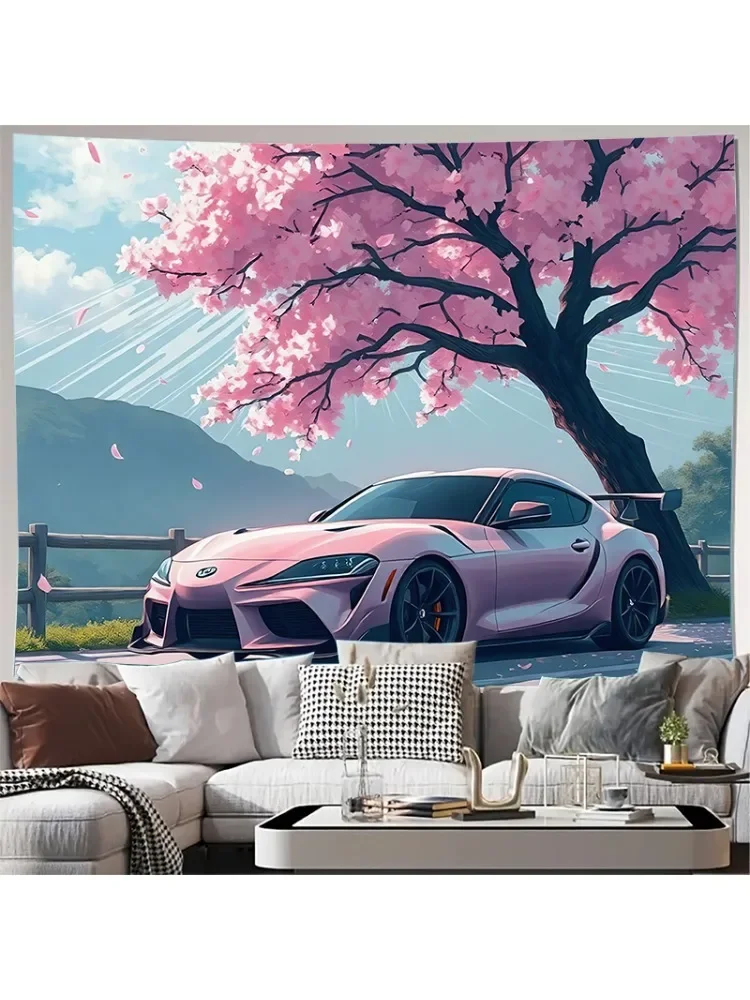 

Гобелен Spring Blossom and Sports Car