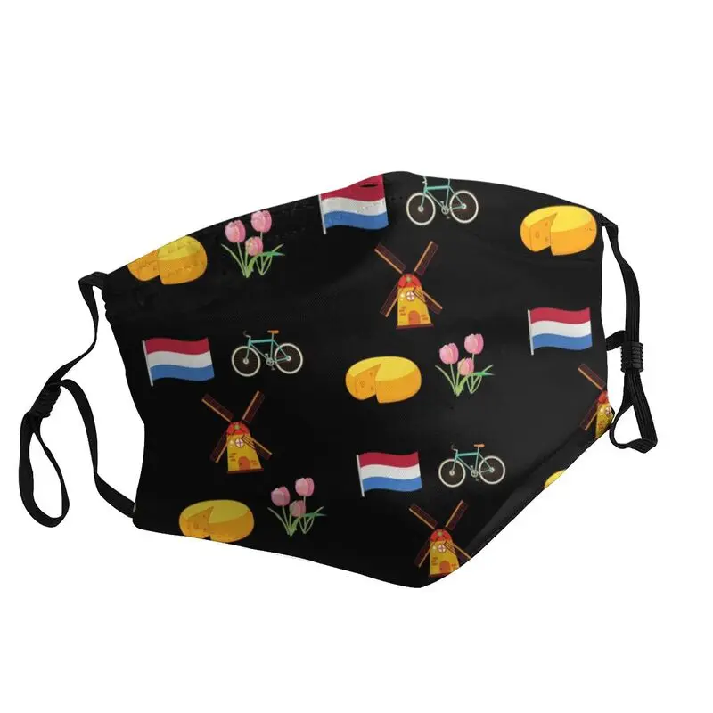 

The Netherlands Flag Mask Adult Anti Dust Holland Mask Protection Cover Respirator Non-Disposable Mouth Muffle