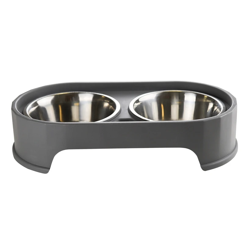 

New-Raised Dog Bowls Stainless Steel Dog Food Dish And Pet Water Bowls For Small Medium Dogs And Cats Dog Bowl Stand