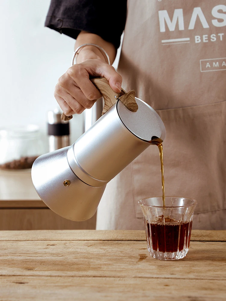 

Кофейник Moka, набор кофейников для пивоварения, Кофеварка в скандинавском стиле, Уличное оборудование для кемпинга, 150/300 мл