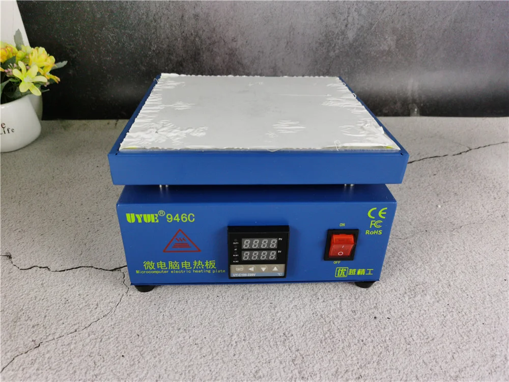 600W 946C Electronic Hot Plate Preheat Digital Preheating Station 200x200mm For PCB SMD Heating Led Lamp Desoldering 110V/220V