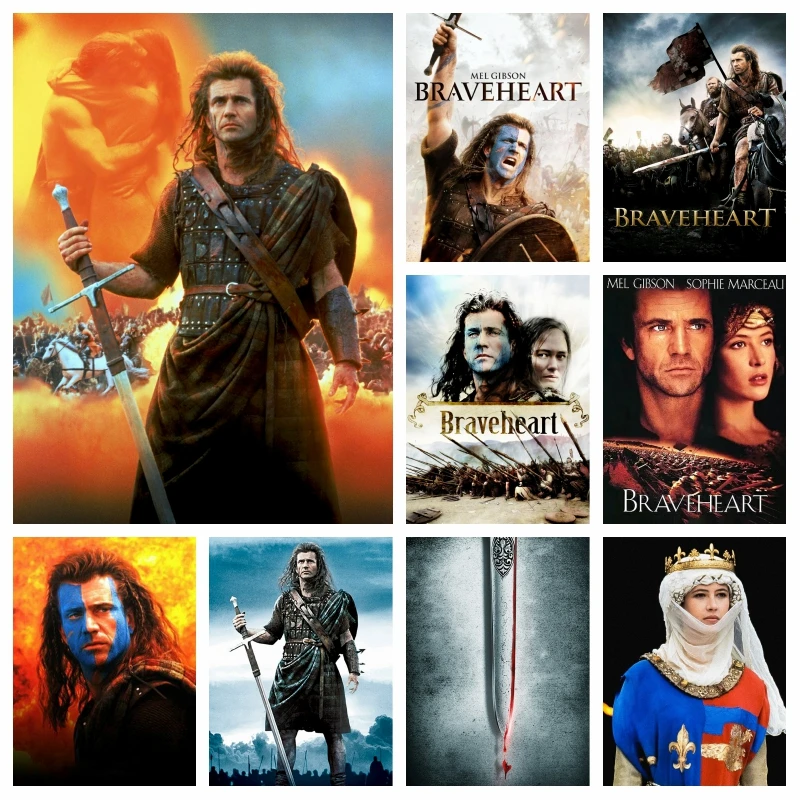 

American Classic Movie Braveheart Diamond Art Painting Cross Stitch William Wallace Photo Embroidery Kits Handwork Room Decor