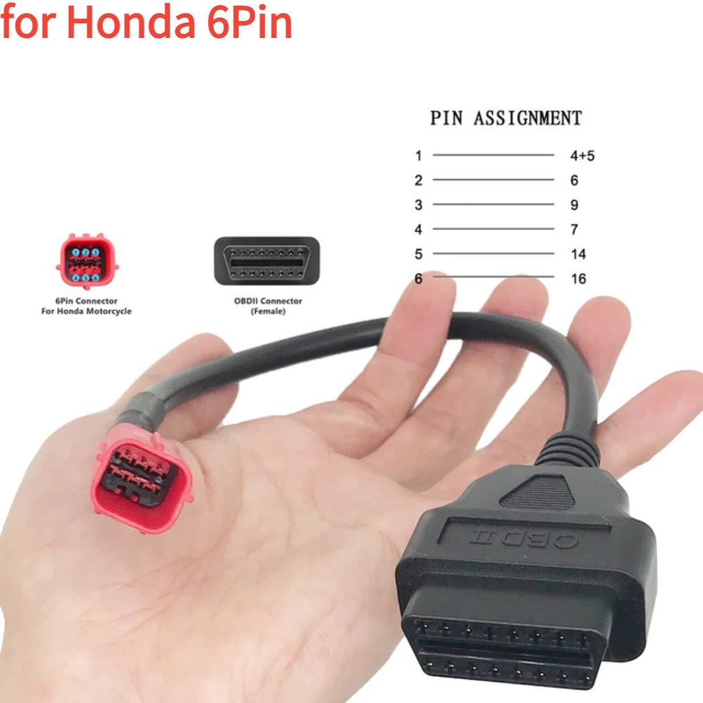 Новинка для Honda/suzuki/kymco/yamaha/Harley 3pin/4pin/6pin мотоцикла Obd2 16pin адаптер диагностический