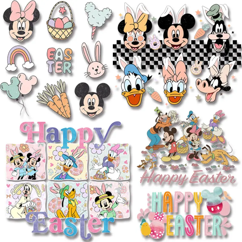 

Happy Easter Iron on transfers Patches for Clothes Thermal Transfer Printings on T-shirts Hoodies