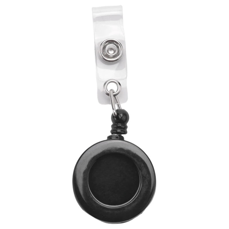 

1 pcs Badge Holder Retractable Reel YOYO Clip Snap Button ID Card Key Black