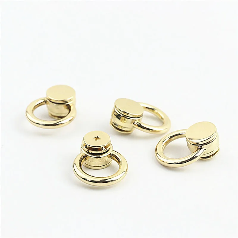 20pcs Metal Bag O Ring Buckles Bag Side Clip Screw Nail Rivet Hook Handbag Strap Connector Clasp DIY Hardware Accessories