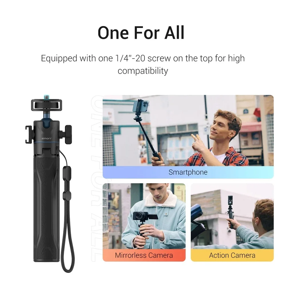Фото В наличии: Компактный и эластичный набор SmallRig Vigor Black Vlog Kit с функцией селфи-стика и креплением для штатива для различных сценариев использования, 3827 №1