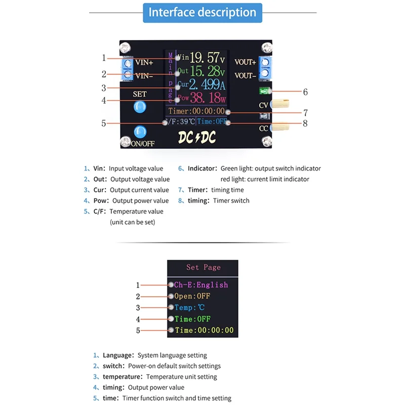 Автоматический повышающий/понижающий преобразователь постоянного тока модуль