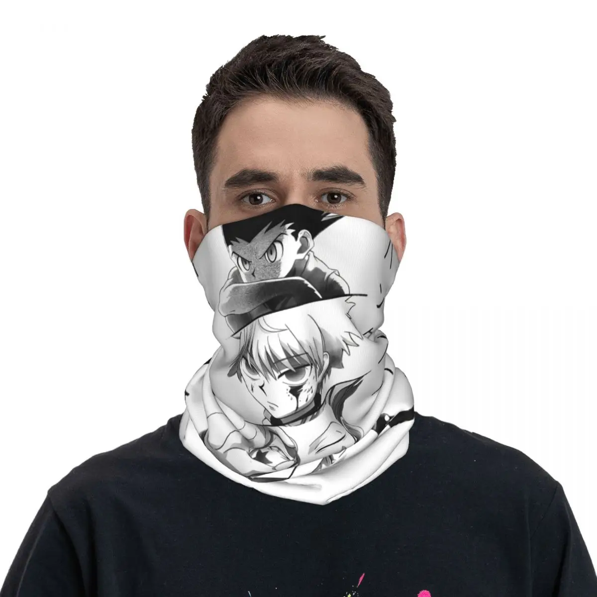 

Hunter X Hunter Anime Mask Scarf Merchandise Neck Gaiter Japanese Manga Bandana Hair Band Wrist Wraps for Men Women Breathable
