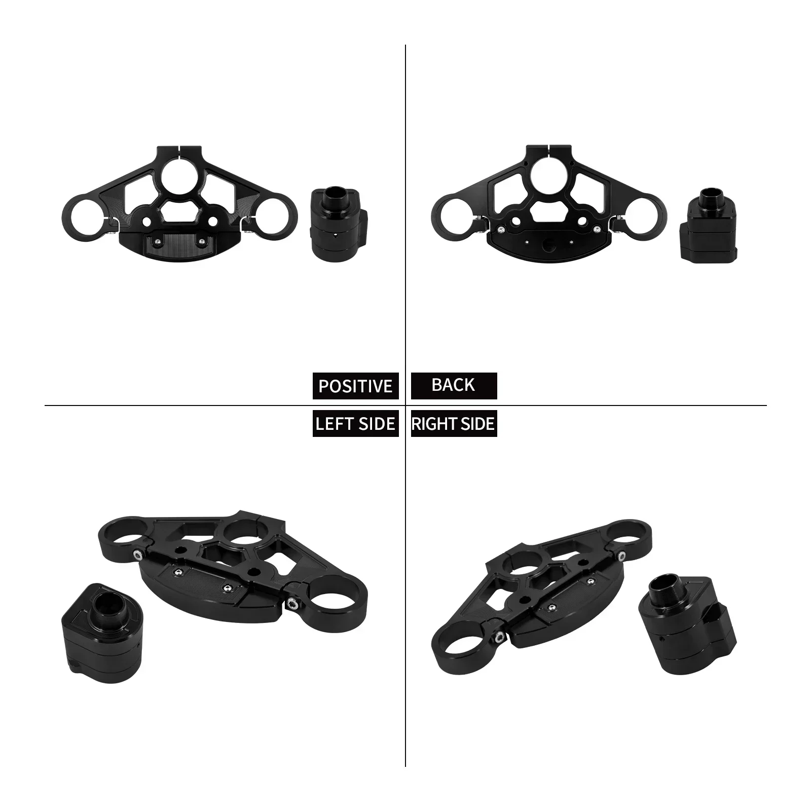 Мотоциклетный верхний тройной зажим для дерева комплект стояк на руль + крышка