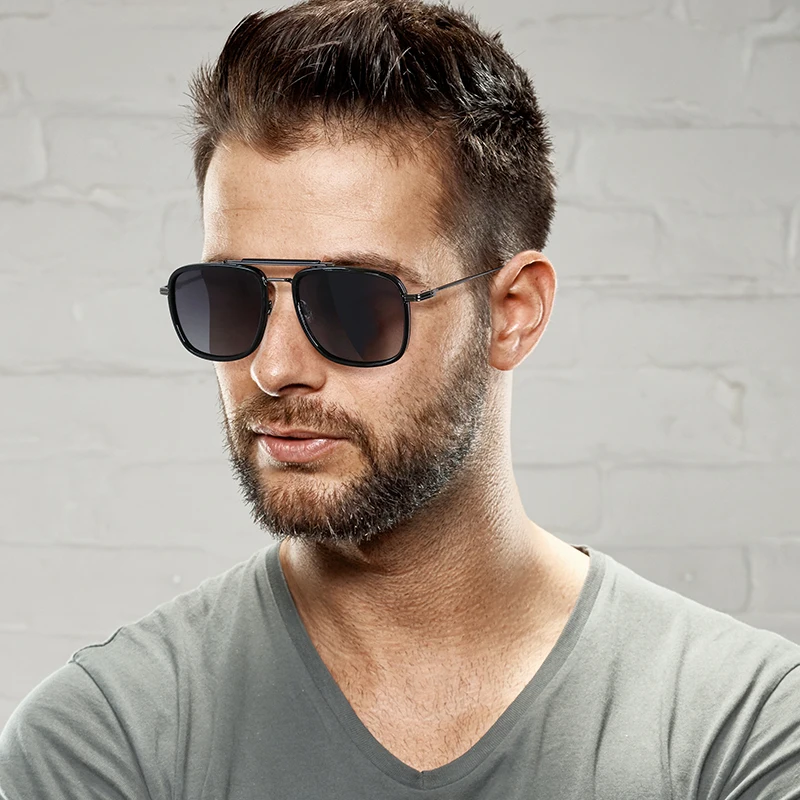 

GUZTAG Fashion Alloy Sunglasses for Men Women Vintage Sport Outdoor Sun Glasses Polarized UV400 Gradient Eyewear Male V3366