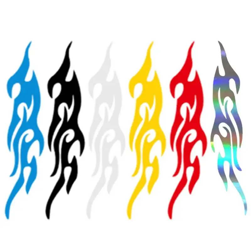

Unique Car Decals Creative 2pcs Sunproof Cool Flame Sticker Waterproof Automotive Anti Flame Car Decal Automobile Accessories
