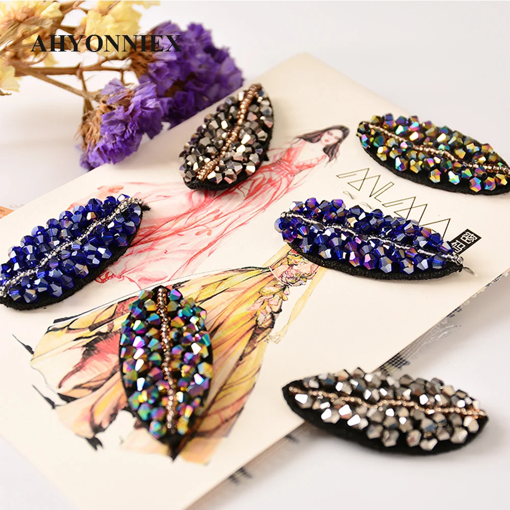 

1 Piece Beaded Leaf Patch Vintage Embroidered Applique DIY T-shirt Jacket Coat Sweater Sew On Decoration Patches