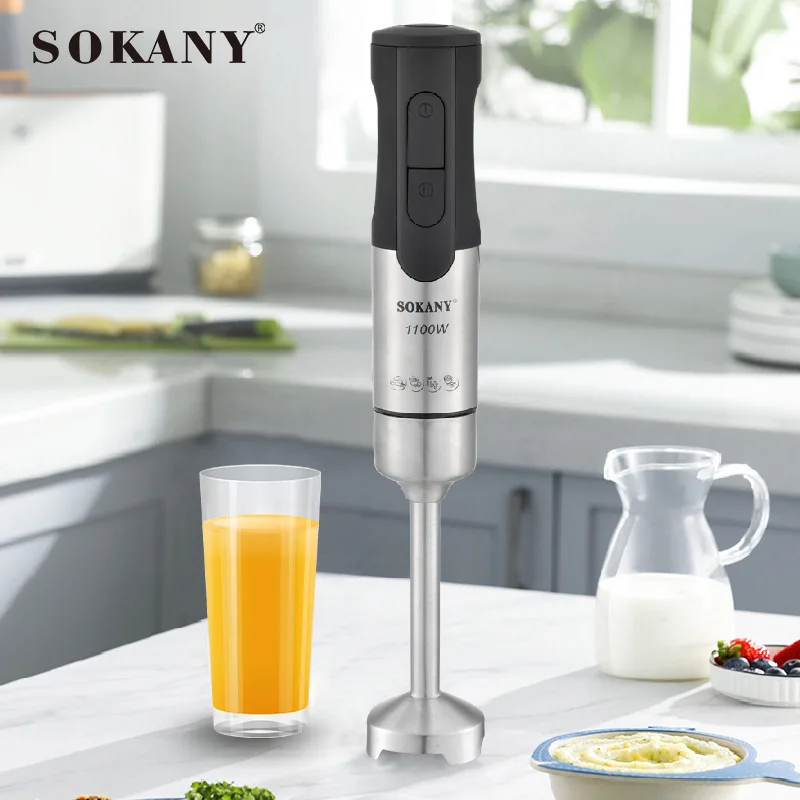 

Immersion Handheld Blender 1100W , 2-Speed & Turbo Mode Hand Blender Stick, 304 Stainless Steel Blades