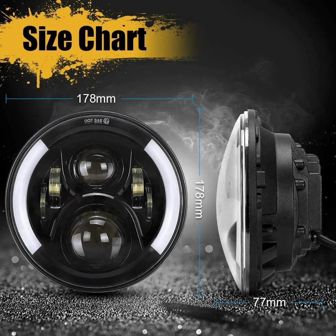 1 шт. мотоциклетная 7-дюймовая светодиодная фара для Harley Electra Glide Ultra Limited Classic Street Road