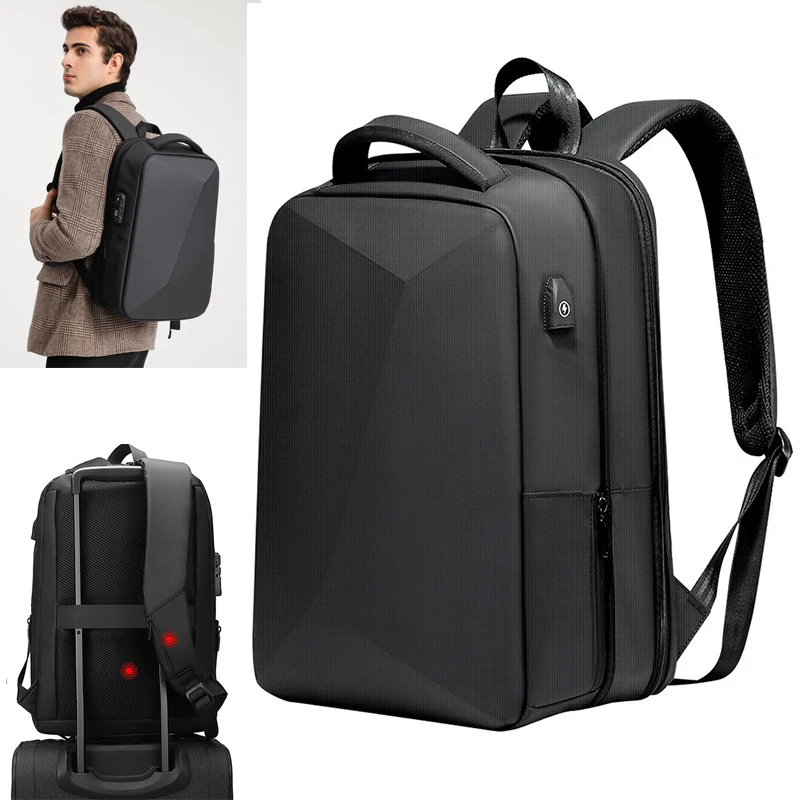 

Men's TSA Anti-theft Lock Backpack Business Travel Expandable Backpack School Bag Eva Waterproof Pack For Male Female Women