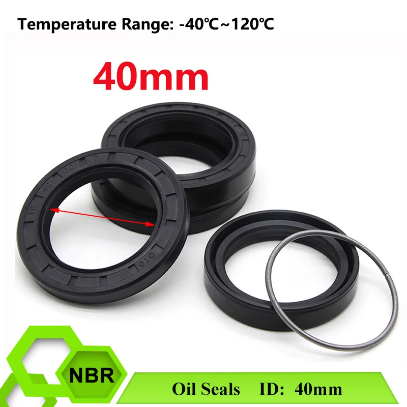 Черные прокладки сальника NBR внутренний диаметр 40 мм