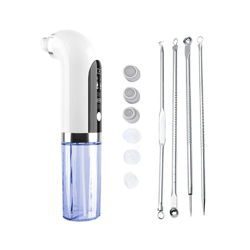 

Handheld Electric Facial Vacuum Suction Pore Cleaner Rechargeable Face Cleansing Blackhead Removal Spot Acne Treatment Extractor