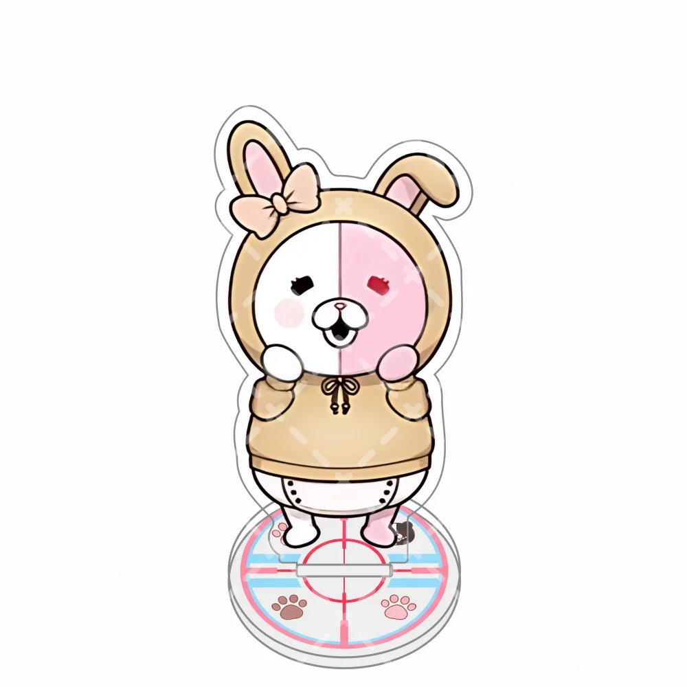 Акриловая подставка Danganronpa: Гундам Танака в версии Hippo Hood Q, двусторонняя, с хомяком, аниме-парень, декор для стола, подарок для фанатов и коллекционеров (art.: 3920db2a79366) - 3920db2a79366