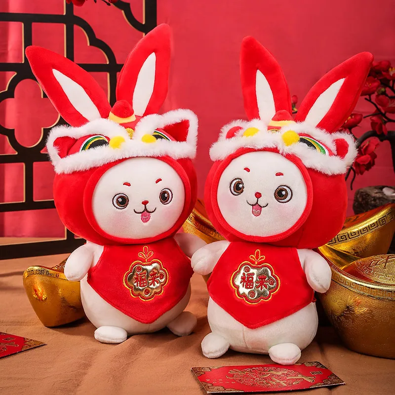 

Новый праздничный весенний Кролик талисман кукла милый маленький кролик плюшевая игрушка кролик кукла новогодние подарки Детские игрушки