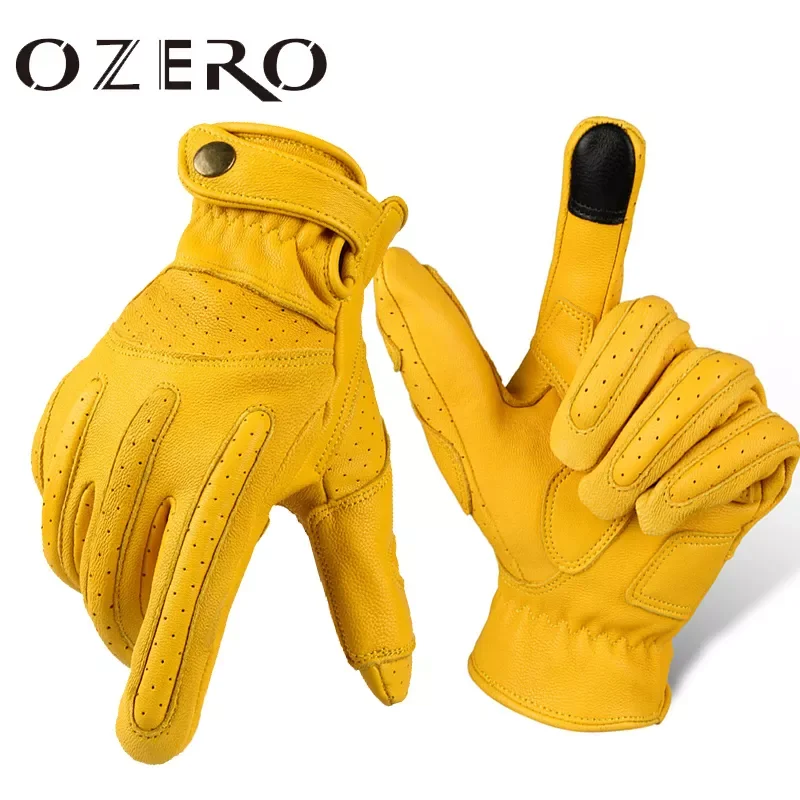 

NEW2023 OZERO Motorcycle Gloves Touchscreen Riding Gloves Full Finger Breathable Non-slip Motorbike Motocross Guantes Gloves 오