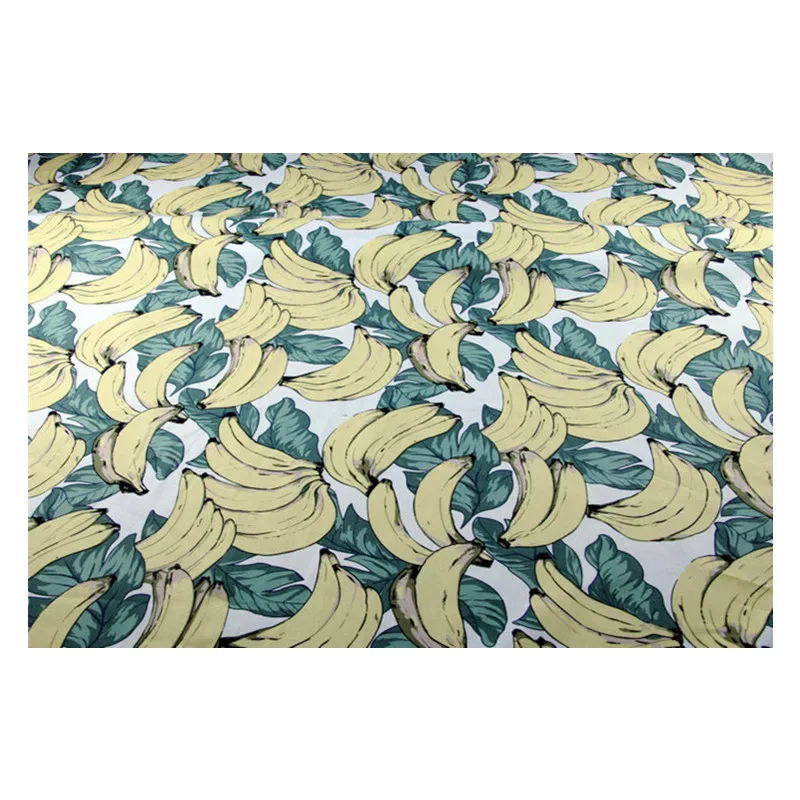 Ткань из натурального чистого хлопка поплина ткань с принтом бананов ширина 145 см