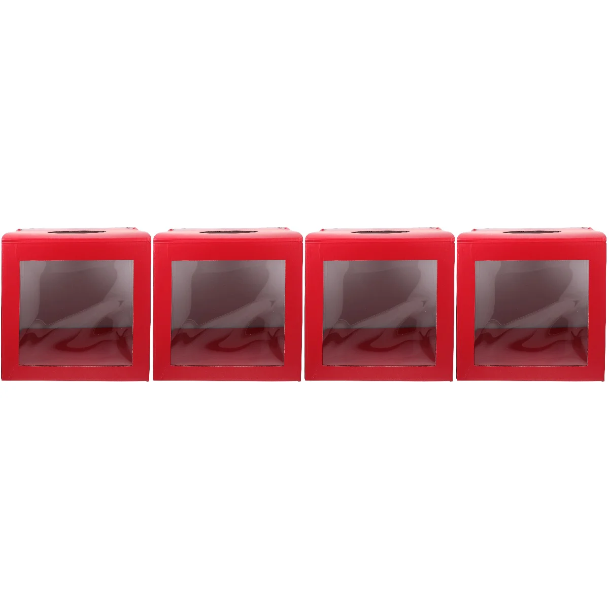 

4x Reusable Good Seal Sturdy Widely-used Paper Donation Multi-function Raffle Box Ballot Box for Annual Meeting Gathering