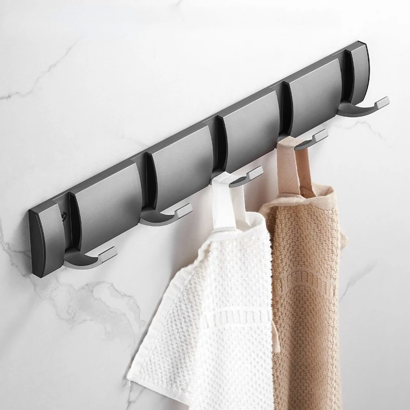 black wall hook bathroom accessories bathroom fixtures foldable hook kitchen bathroom towel robe coat coat hook without punch free global shipping