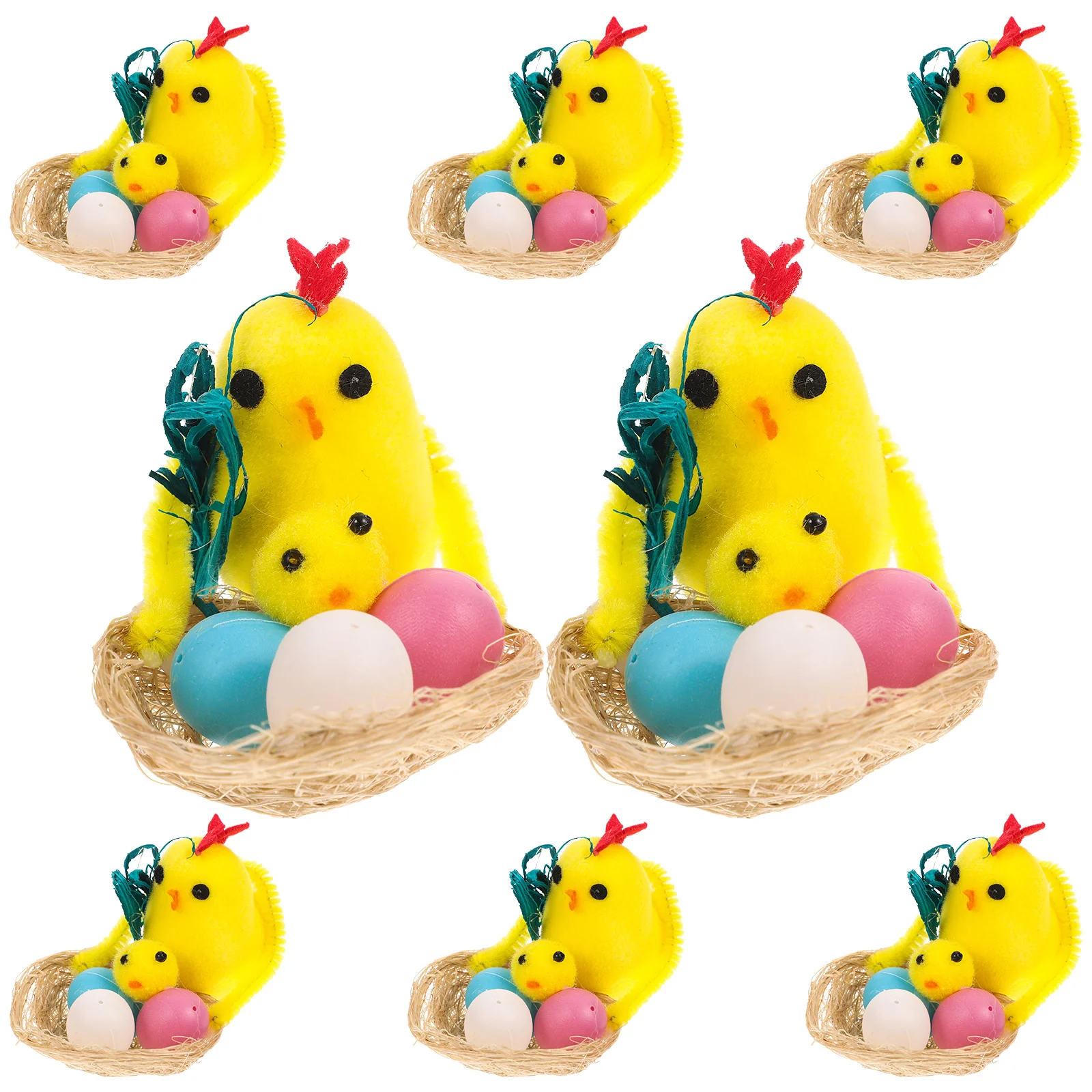 

Easter Chicken Chick Plush Egg Toy Chicks Mini Animal Party Supplies Hen Little Stuffed Ornaments Decor Figurine Realistic