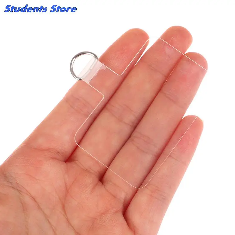 

2Pcs Strong Transparent Phone Lanyard Strap Patch Gasket For Mobile Phone Sling Tether Card Metal Ring Clip Snap Hang Cord Tab