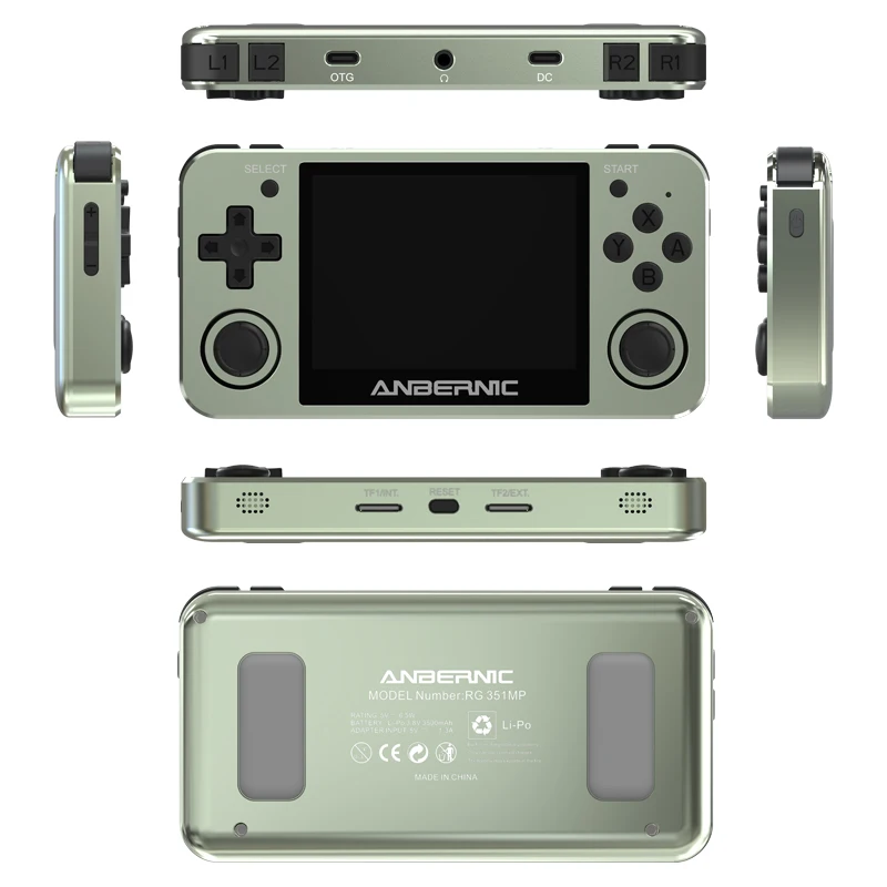 

Портативная Карманная игровая консоль PS1, 16 ГБ, RG351MP