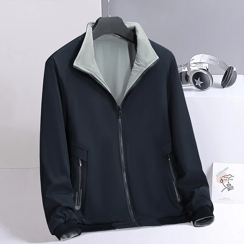 

Thickened double-sided cotton coat for men's wear 2022 new winter work clothes stand collar casual versatile jacket for me