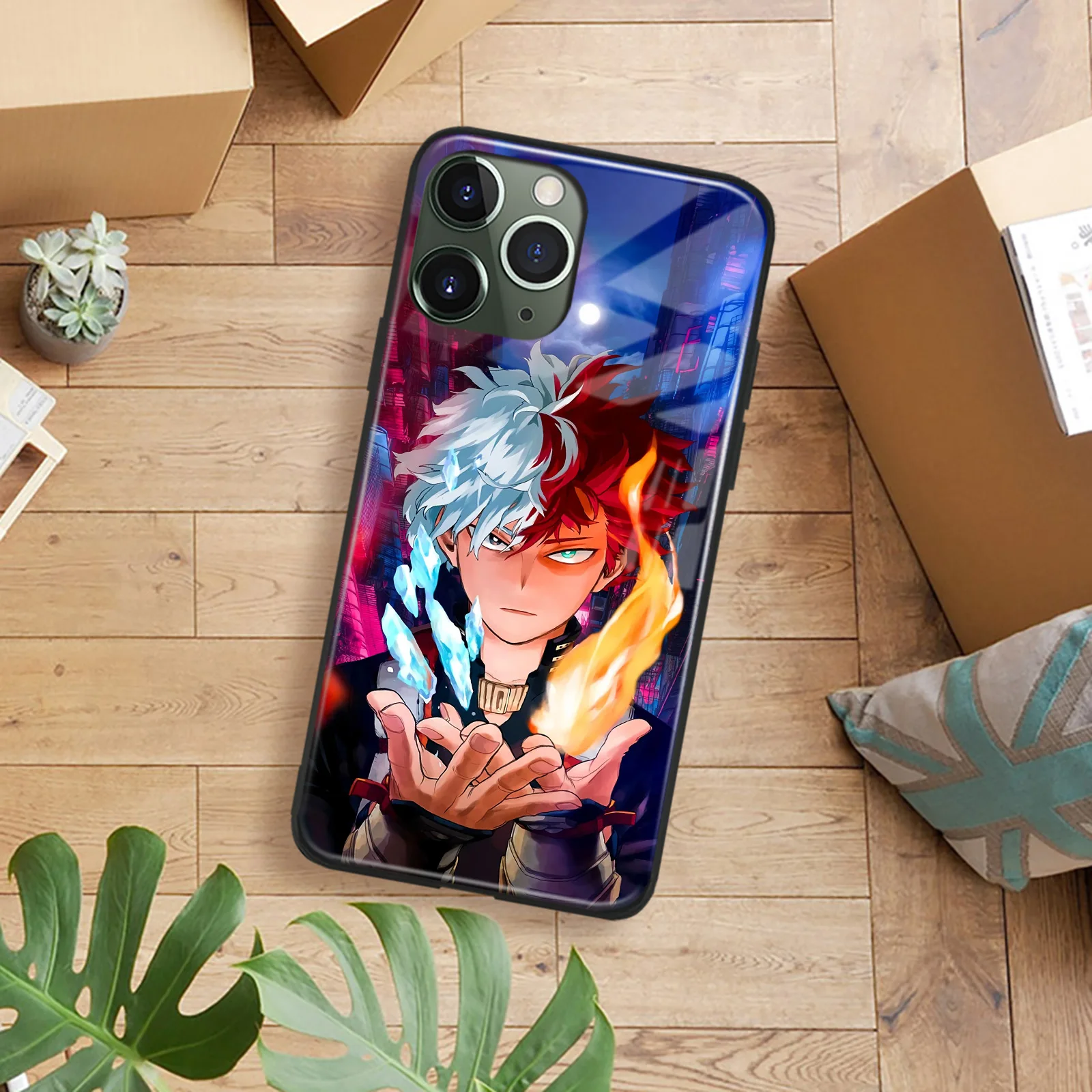 

Shoto Todoroki My Hero Academia Anime Phone Case for iPhone 13 12 11 Mini Pro XS Max 6s SE X XR 7 8 Plus Cover Soft Glass Shell