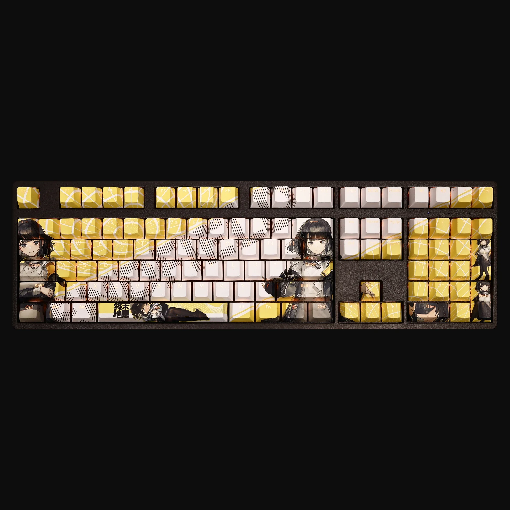 Endambeor 108 колпачков для клавиш Arknights Endfield PBT DYE Sub Light Transmitting Cherry Switch Крестовая крышка