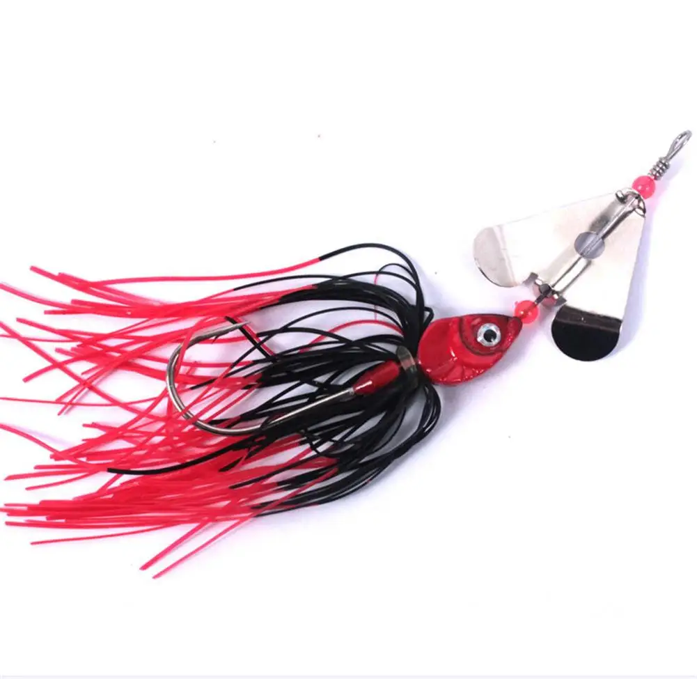 

1pc Fishing Lure Set Spinner Bait With Bead Sequin Beard Pike Fishing Tackle Rubber Jig Hard Bait